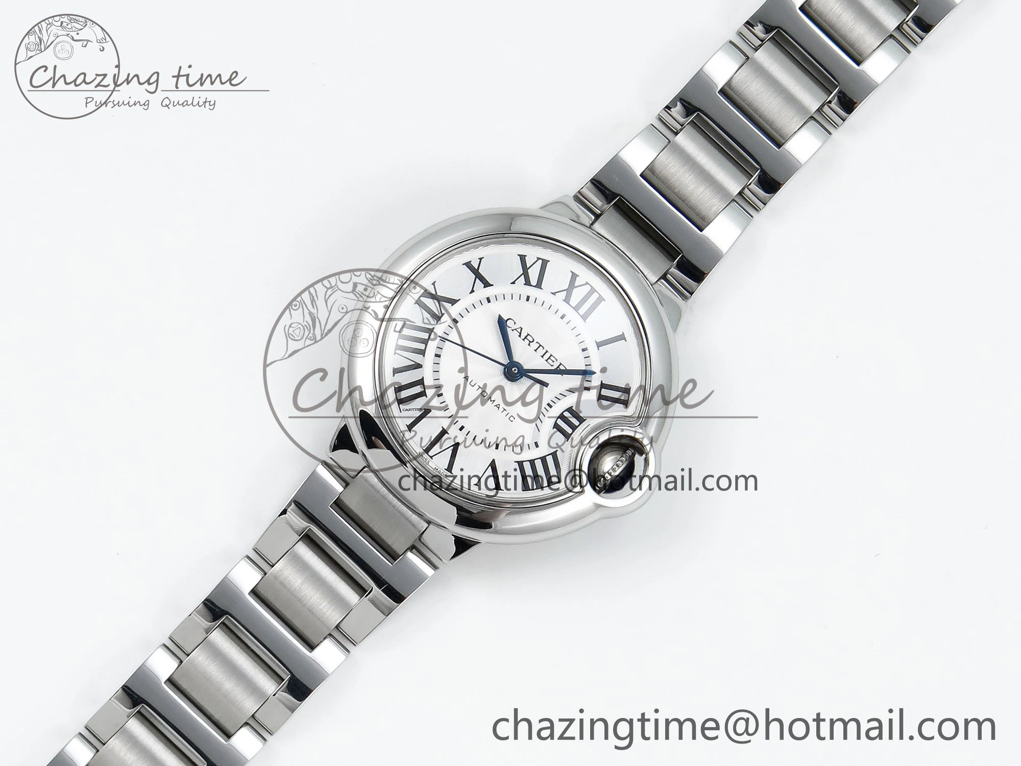 Ballon Bleu WSBB0044 33mm SS CHF 1:1 Best Edition White Textured Dial on SS Bracelet SEIKO NH05A