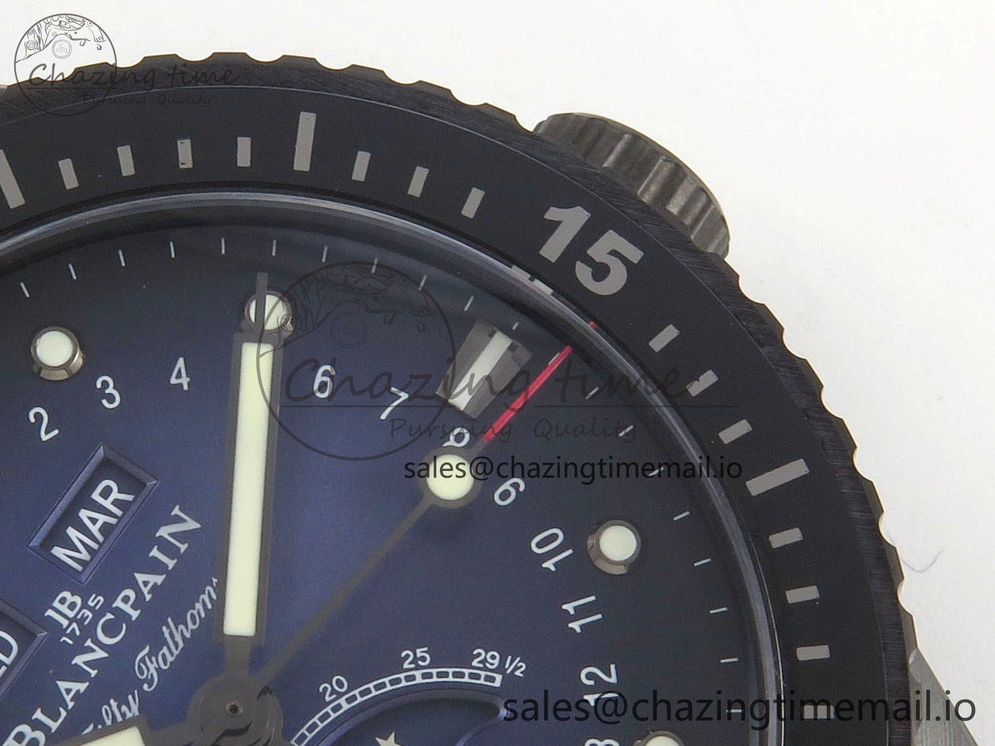 Bathyscaphe 43mm Ceramic DDDF 1:1 Best Edition Blue Dial on Blue Nylon Strap A6654