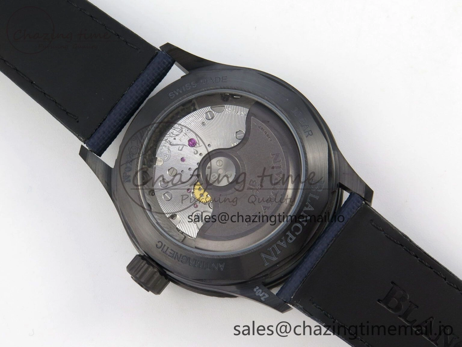 Bathyscaphe 43mm Ceramic DDDF 1:1 Best Edition Blue Dial on Blue Nylon Strap A6654