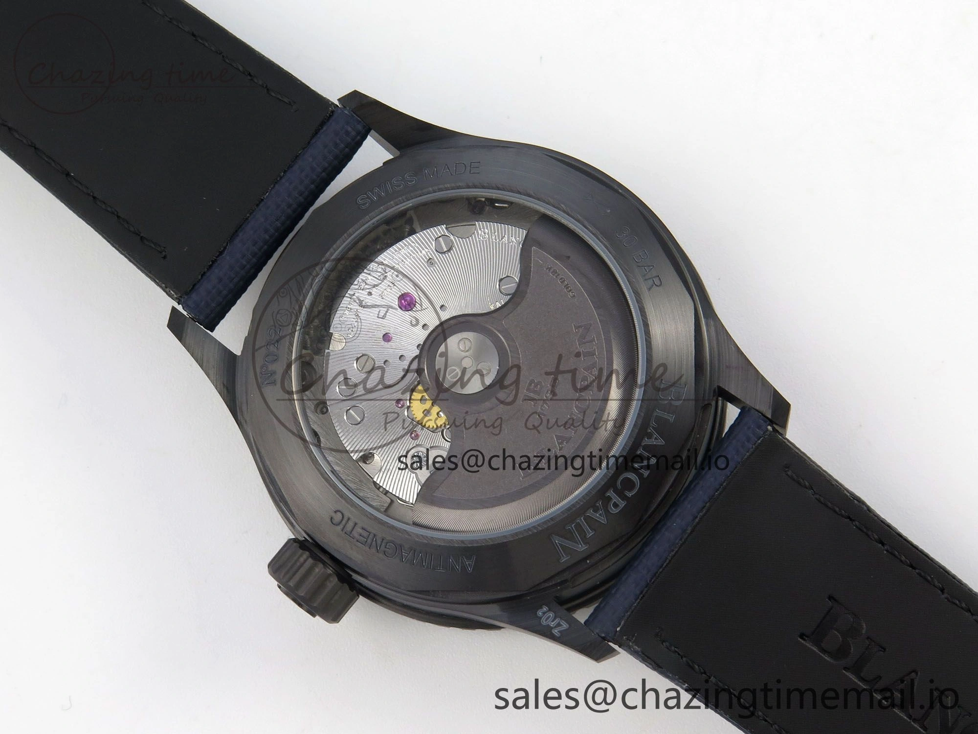 Bathyscaphe 43mm Ceramic DDDF 1:1 Best Edition Blue Dial on Blue Nylon Strap A6654