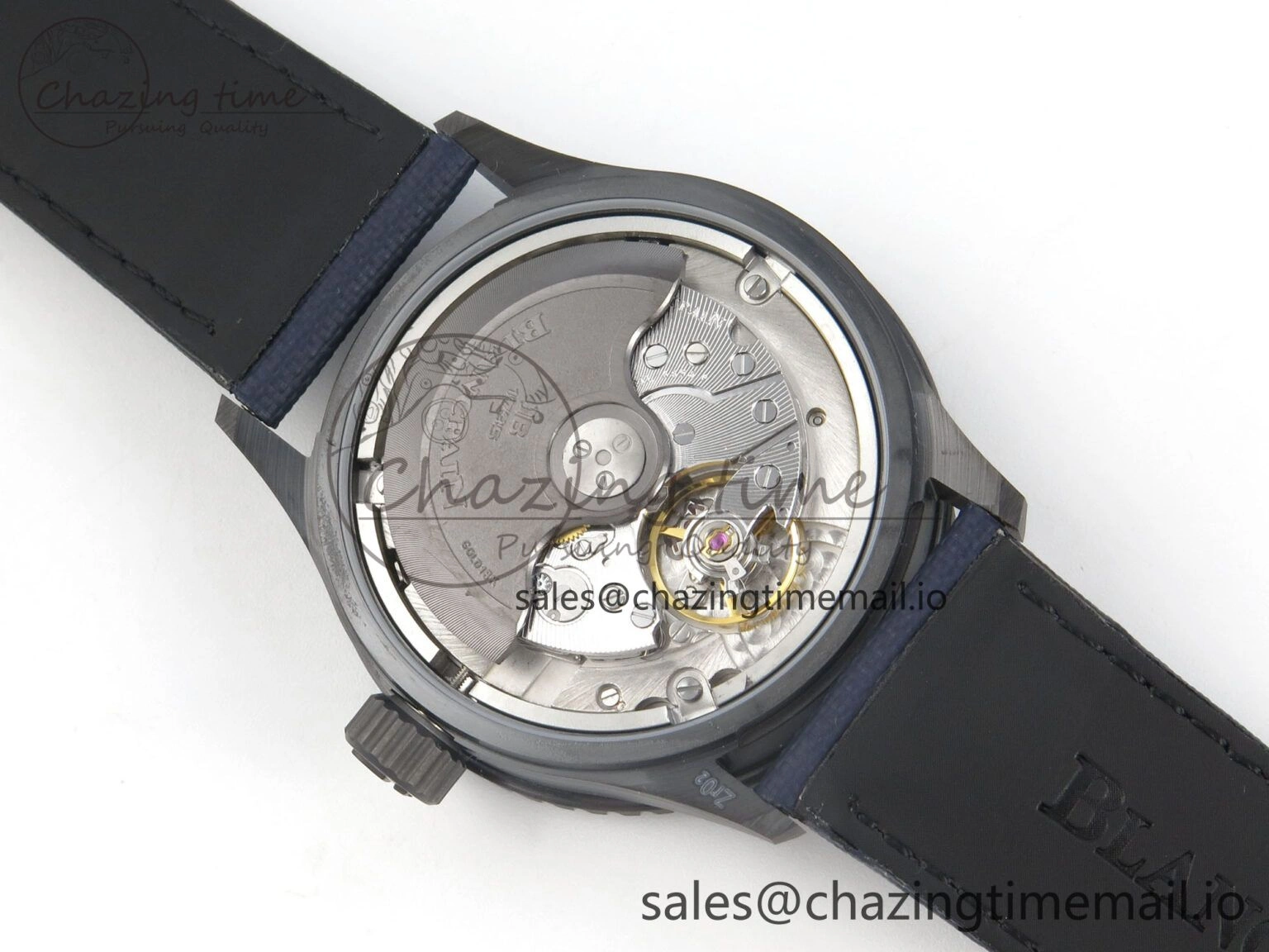 Bathyscaphe 43mm Ceramic DDDF 1:1 Best Edition Blue Dial on Blue Nylon Strap A6654