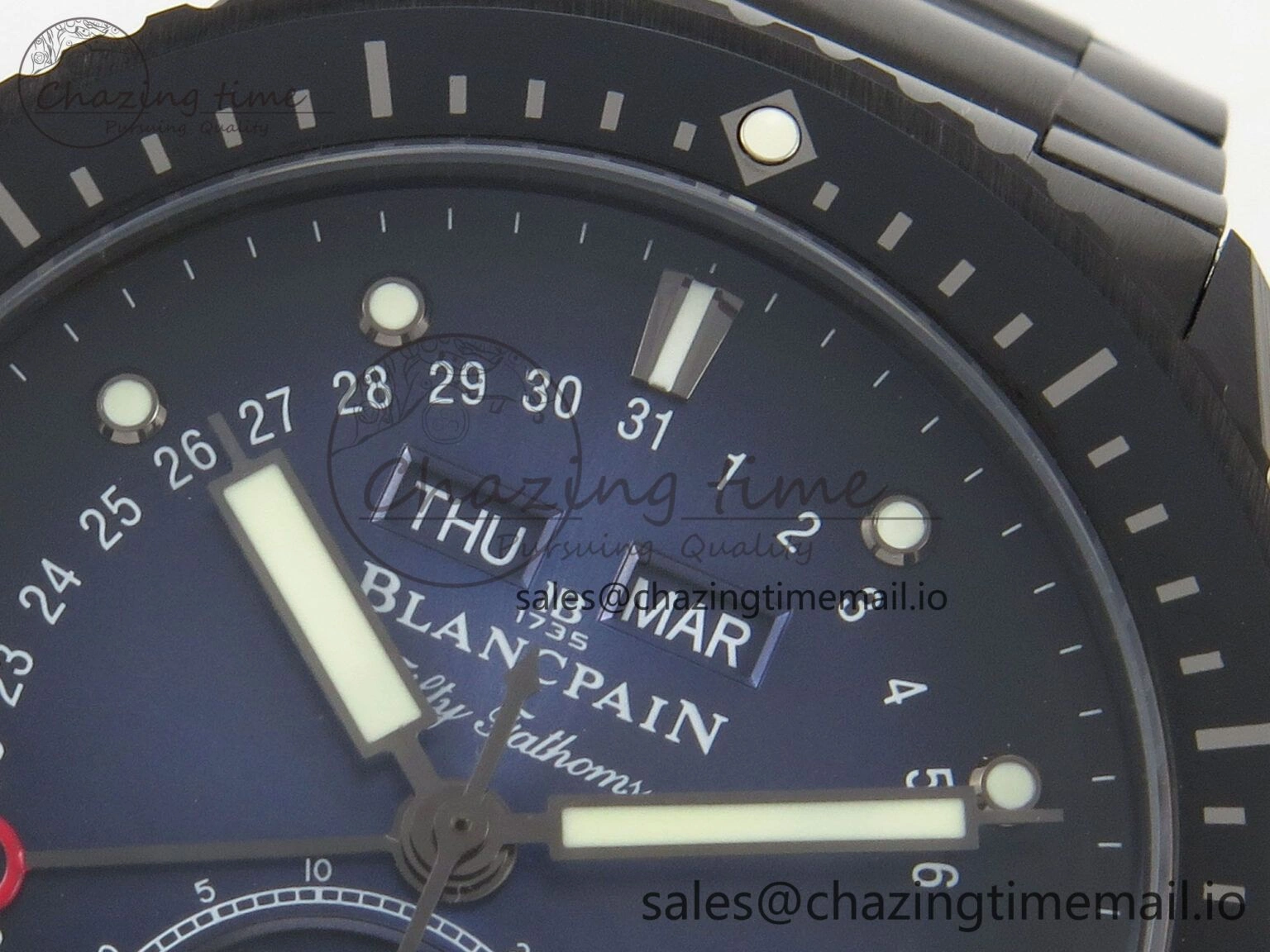 Bathyscaphe 43mm Ceramic DDDF 1:1 Best Edition Blue Dial on Ceramic Bracelet A6654