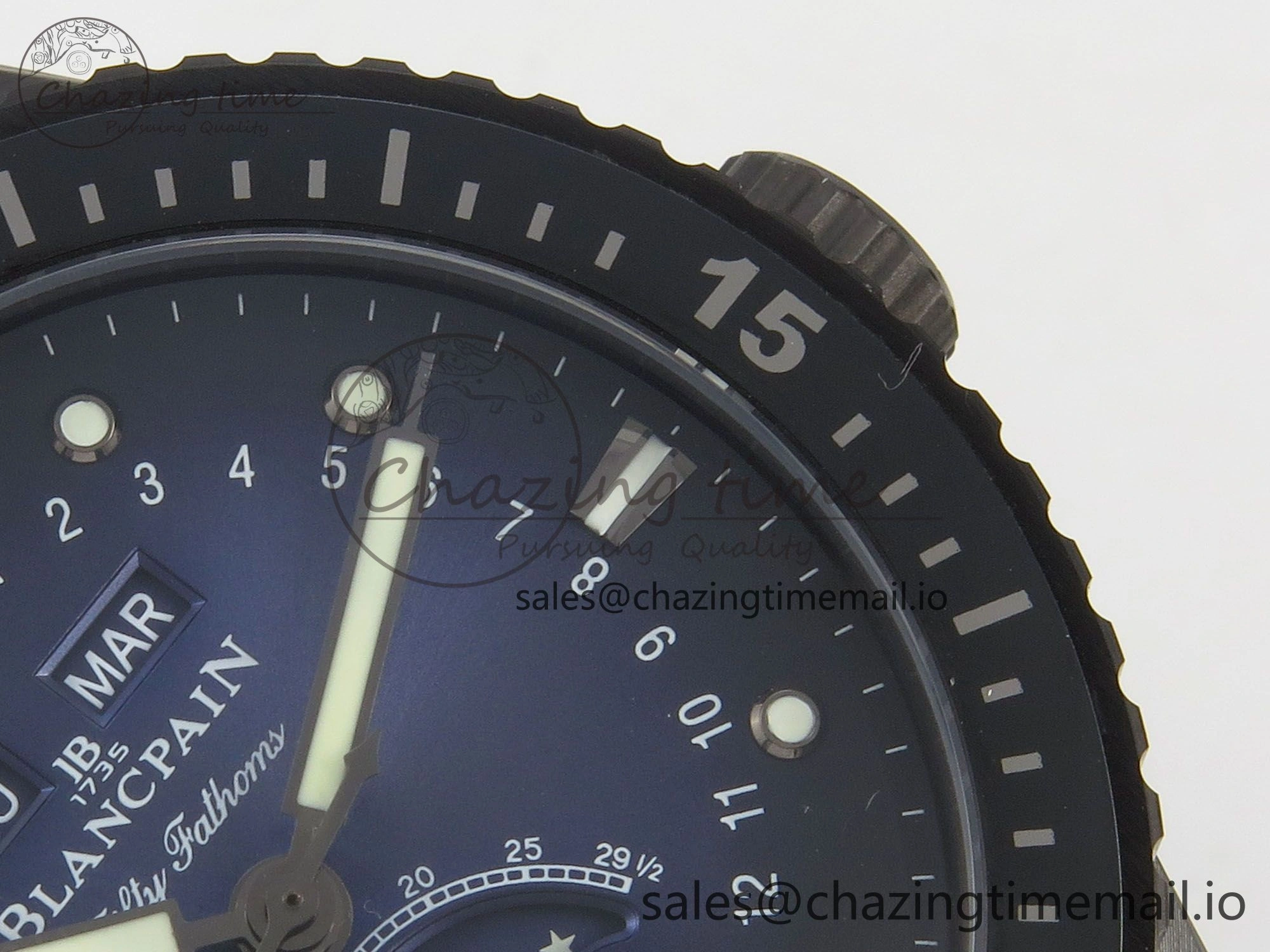 Bathyscaphe 43mm Ceramic DDDF 1:1 Best Edition Blue Dial on Ceramic Bracelet A6654