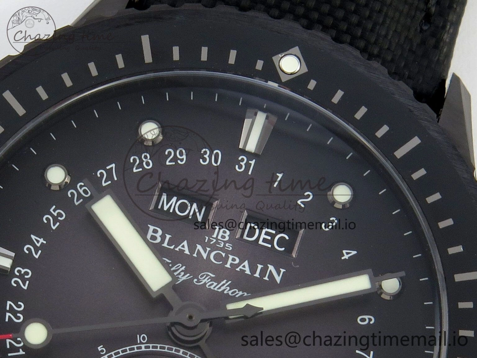 Bathyscaphe 43mm Ceramic DDDF 1:1 Best Edition Gray Dial on Black Nylon Strap A6654