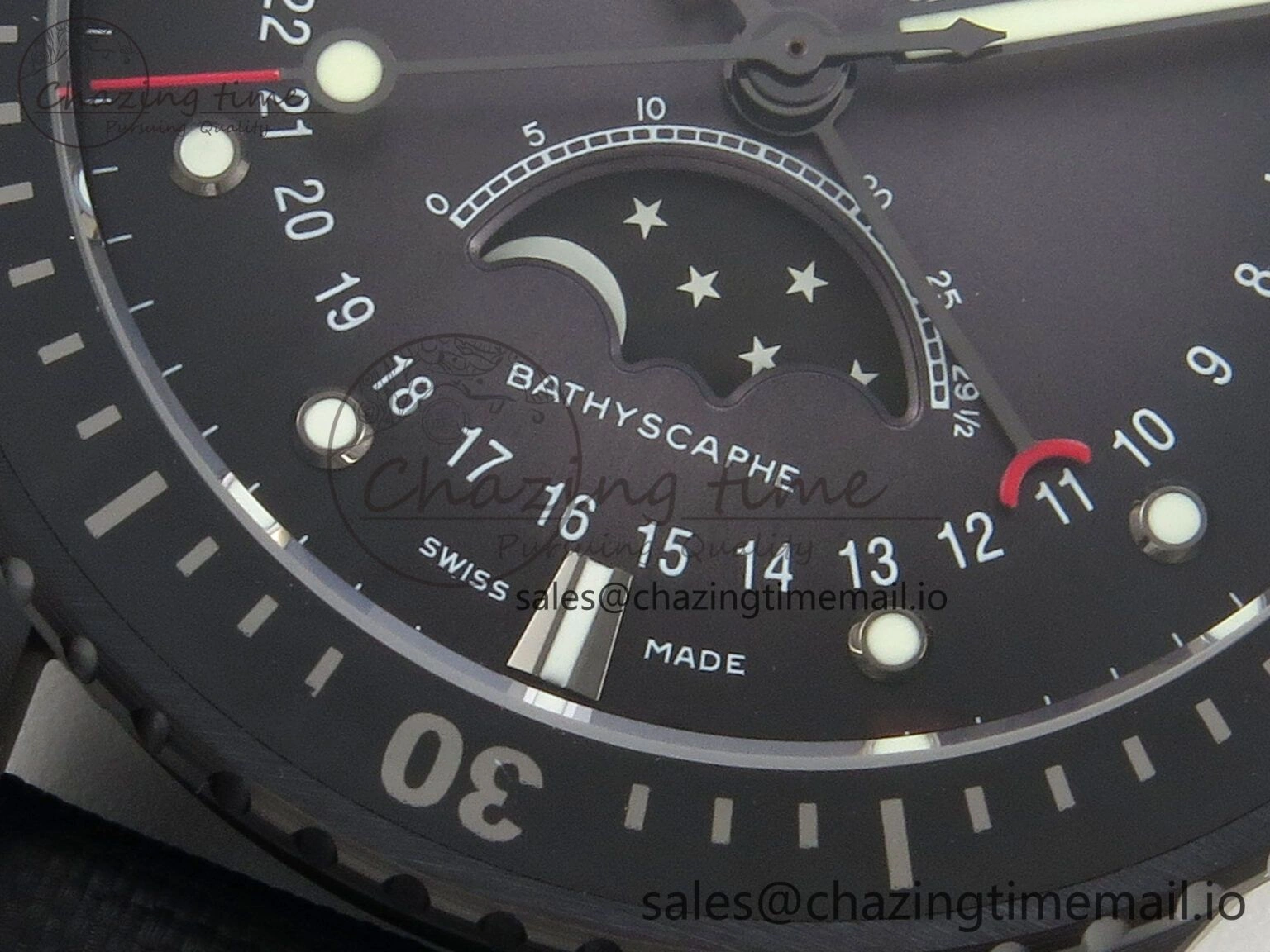 Bathyscaphe 43mm Ceramic DDDF 1:1 Best Edition Gray Dial on Black Nylon Strap A6654