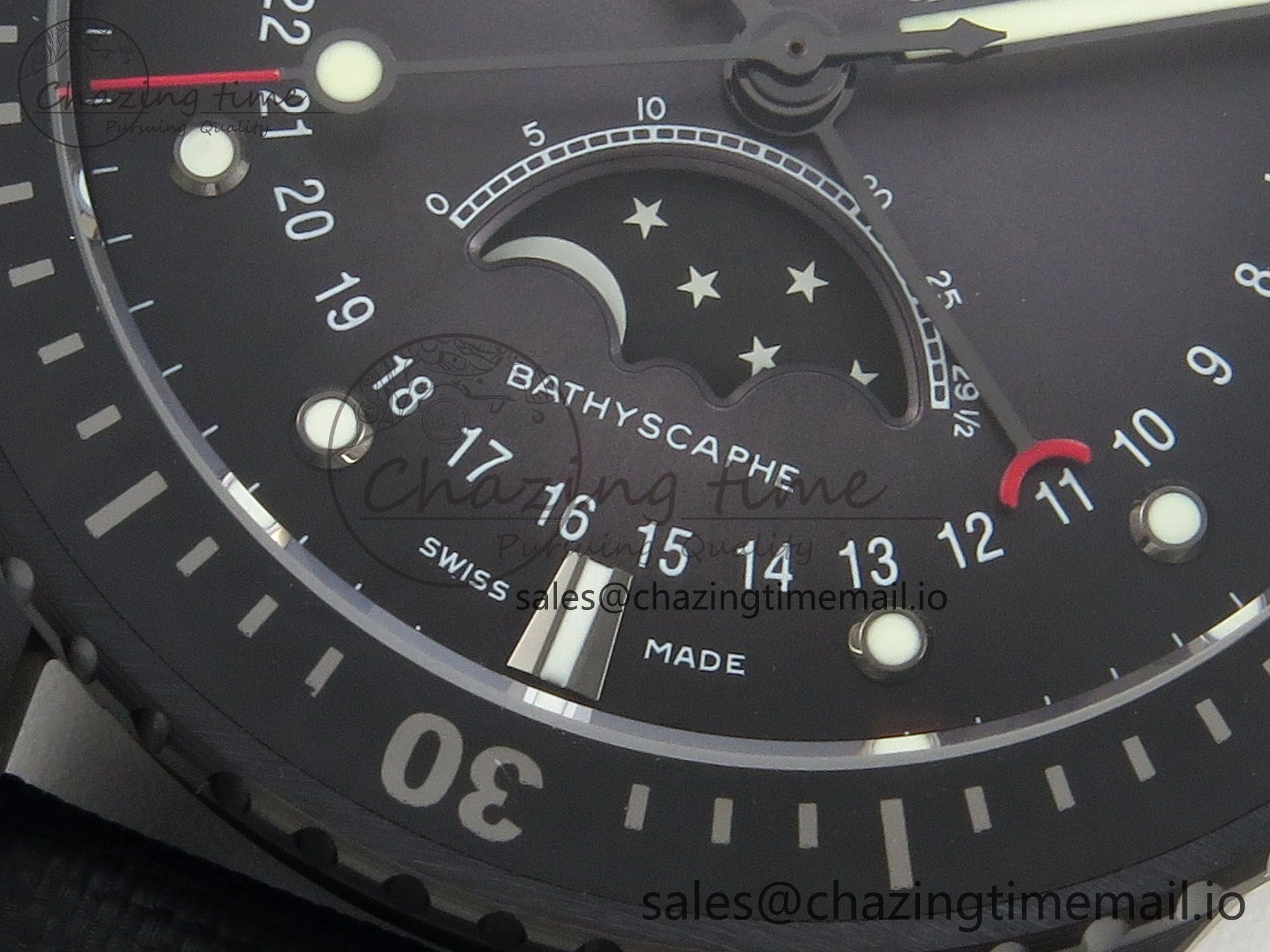 Bathyscaphe 43mm Ceramic DDDF 1:1 Best Edition Gray Dial on Black Nylon Strap A6654