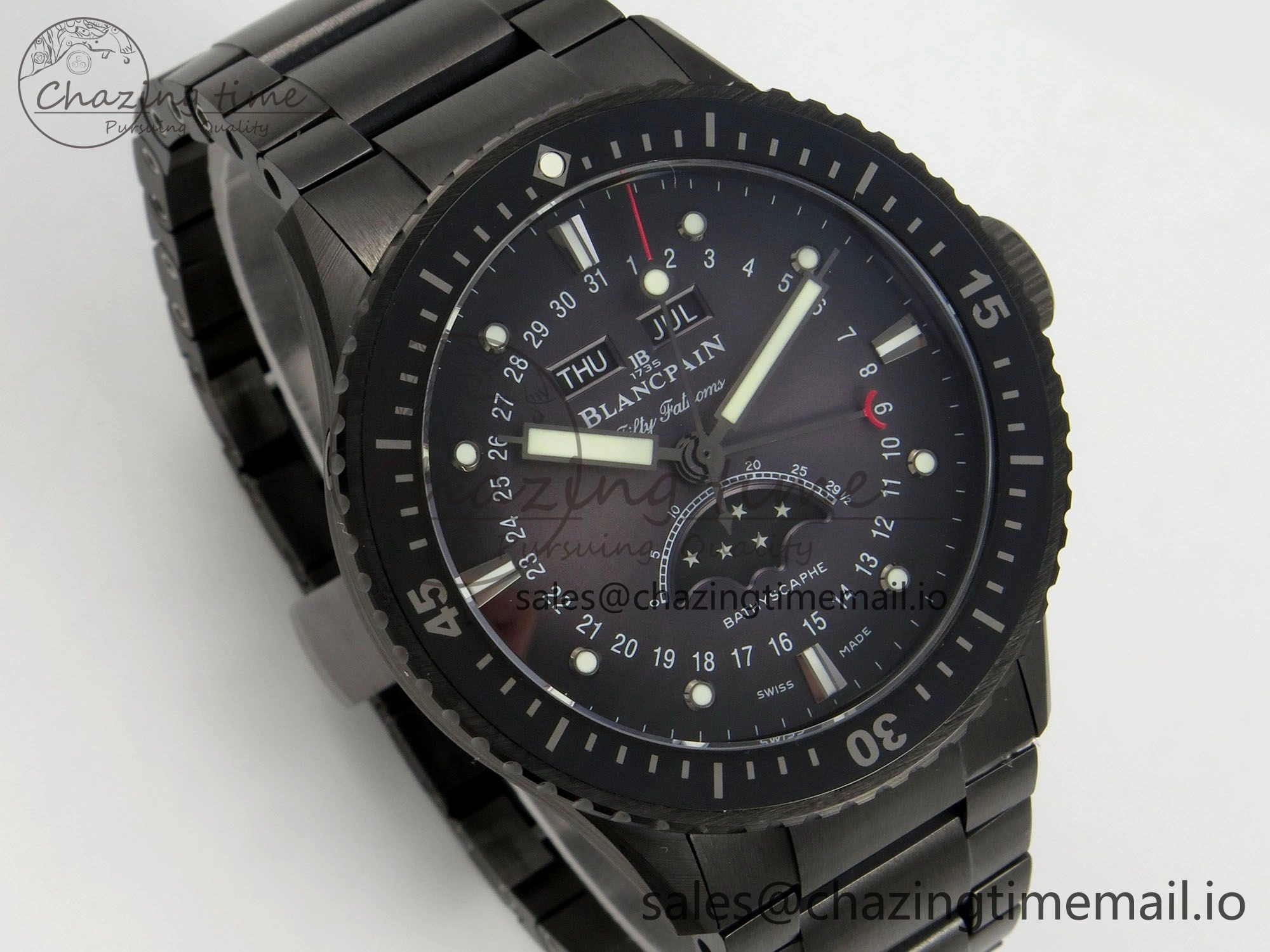 Bathyscaphe 43mm Ceramic DDDF 1:1 Best Edition Gray Dial on Ceramic Bracelet A6654