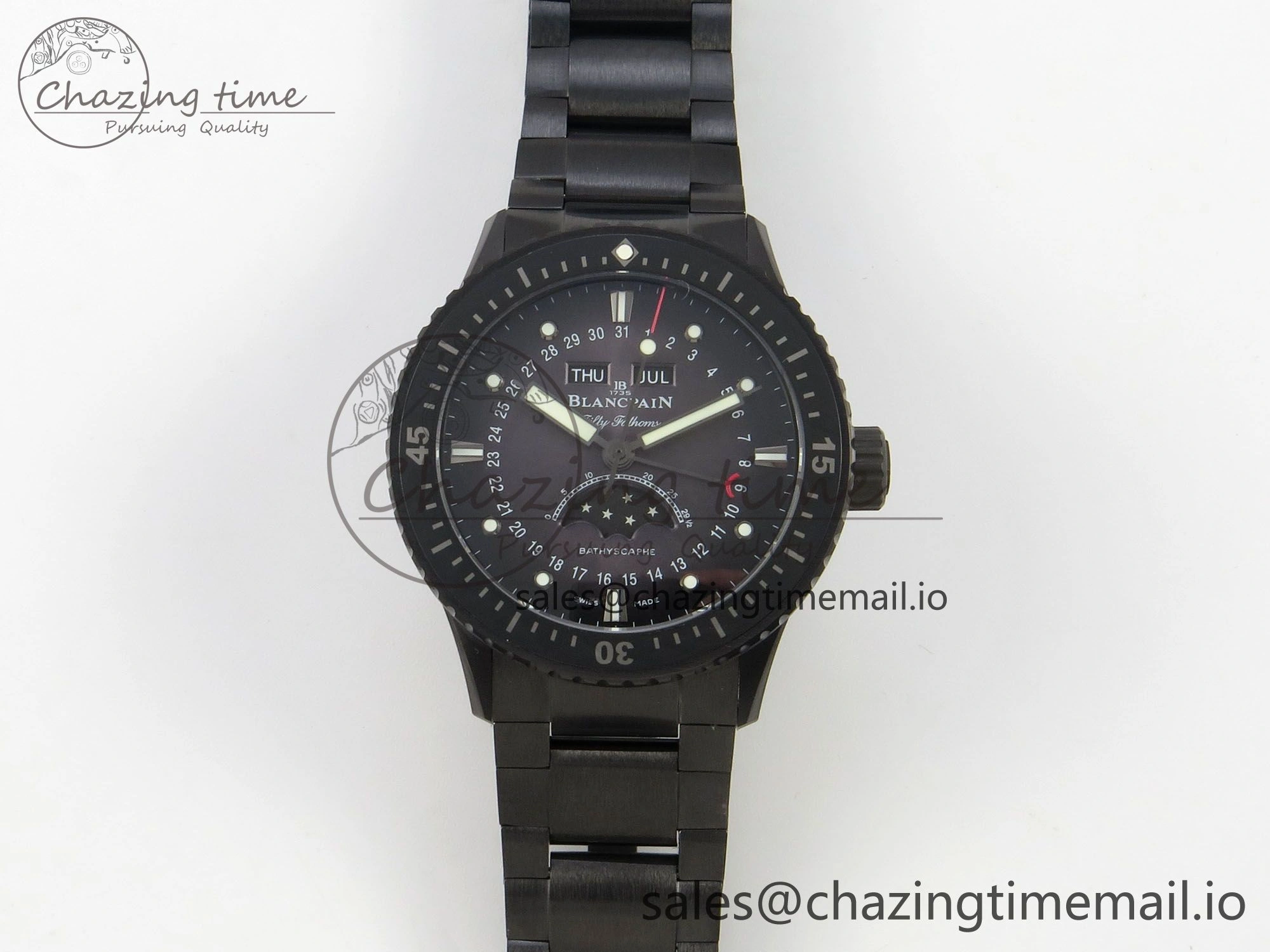 Bathyscaphe 43mm Ceramic DDDF 1:1 Best Edition Gray Dial on Ceramic Bracelet A6654
