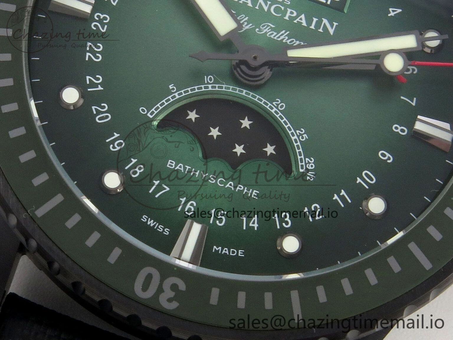 Bathyscaphe 43mm Ceramic DDDF 1:1 Best Edition Green Dial on Black Nylon Strap A6654