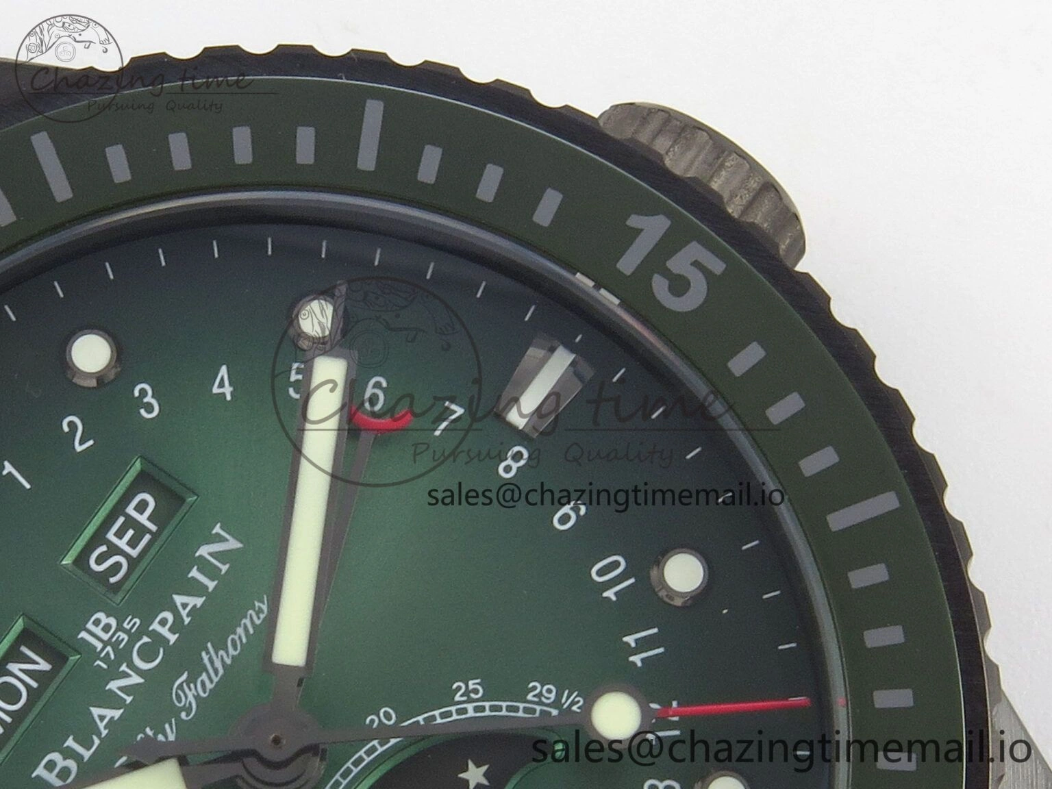 Bathyscaphe 43mm Ceramic DDDF 1:1 Best Edition Green Dial on Black Nylon Strap A6654