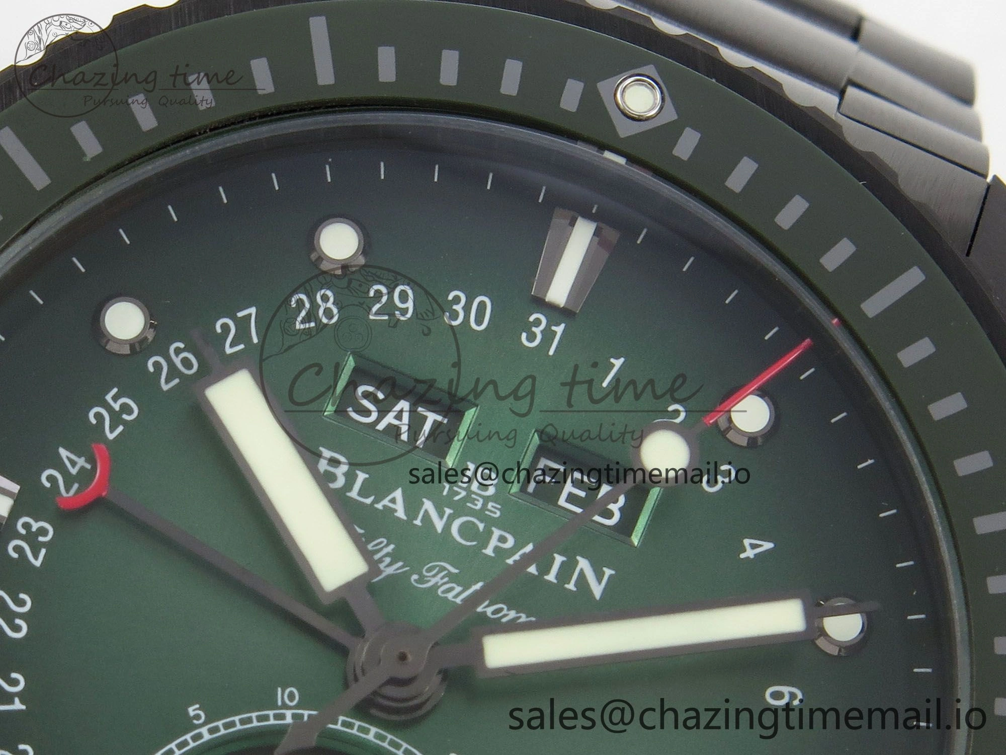 Bathyscaphe 43mm Ceramic DDDF 1:1 Best Edition Green Dial on Ceramic Bracelet A6654