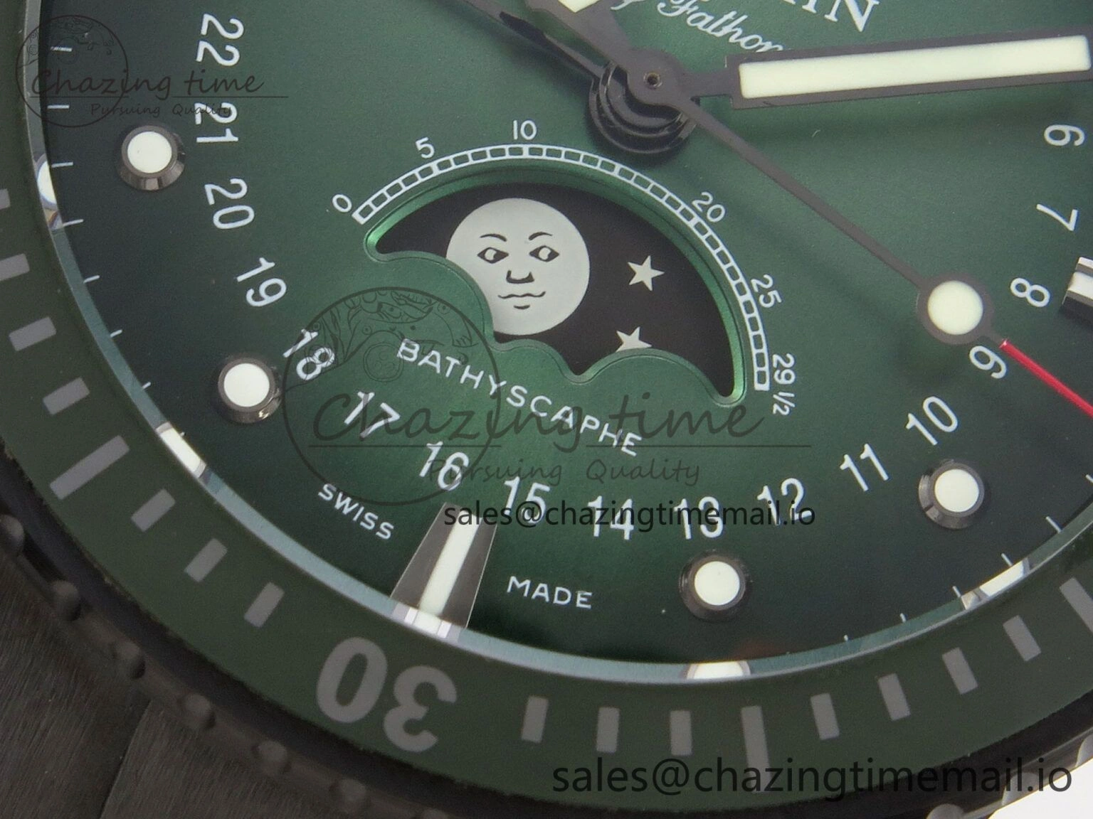 Bathyscaphe 43mm Ceramic DDDF 1:1 Best Edition Green Dial on Ceramic Bracelet A6654