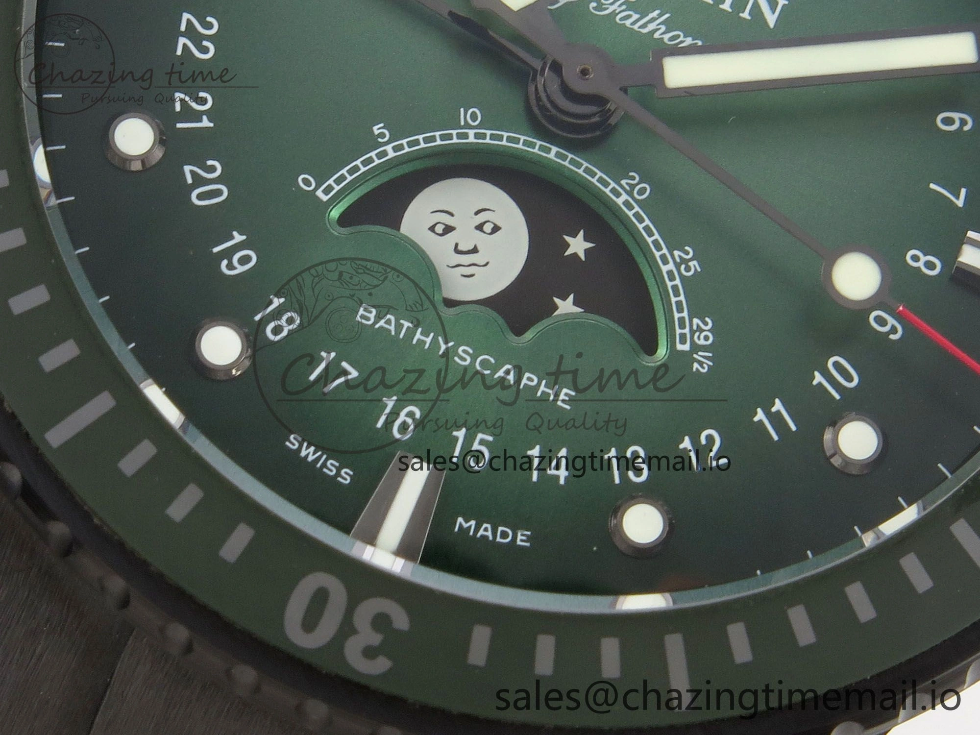 Bathyscaphe 43mm Ceramic DDDF 1:1 Best Edition Green Dial on Ceramic Bracelet A6654
