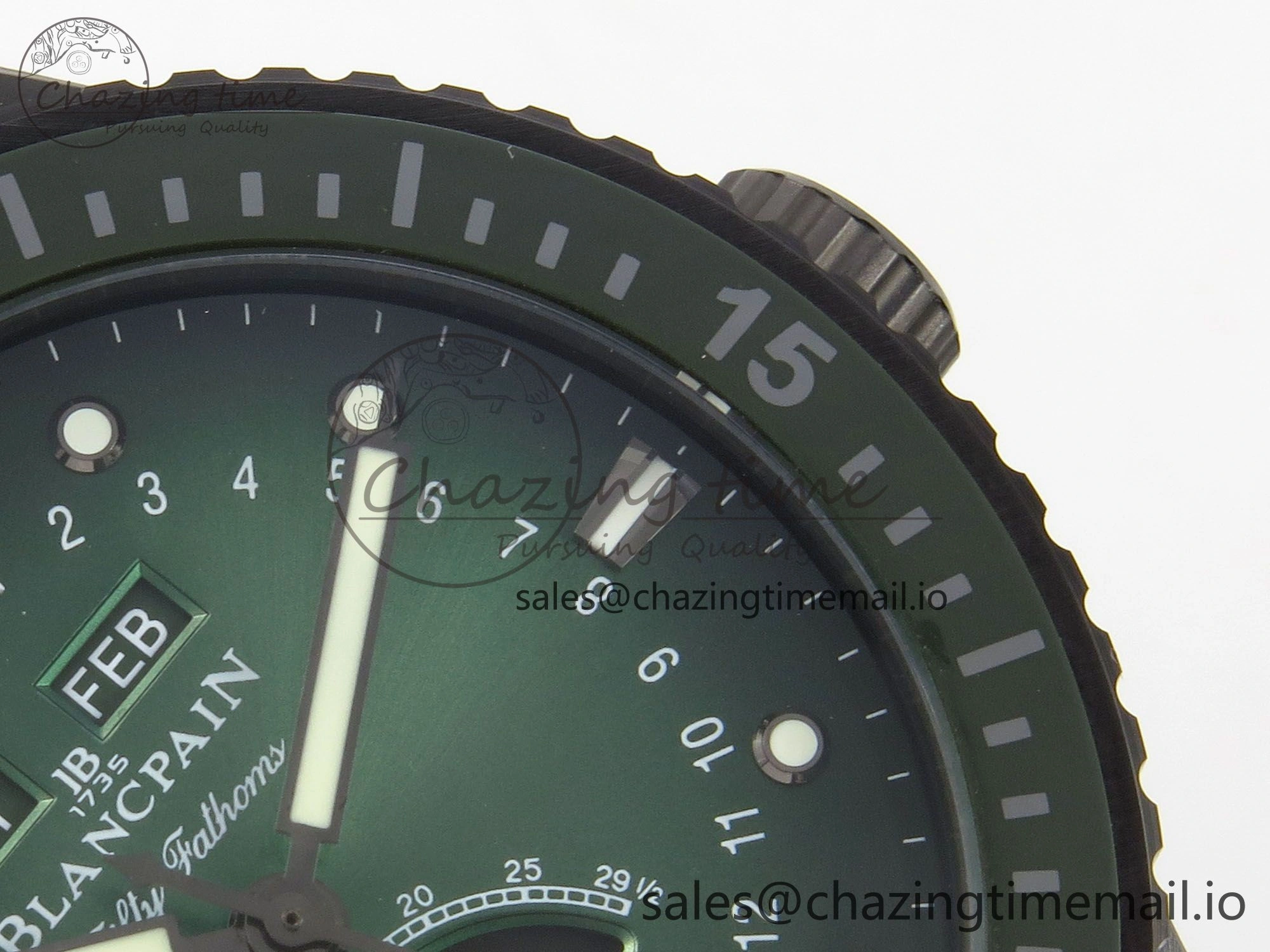 Bathyscaphe 43mm Ceramic DDDF 1:1 Best Edition Green Dial on Ceramic Bracelet A6654