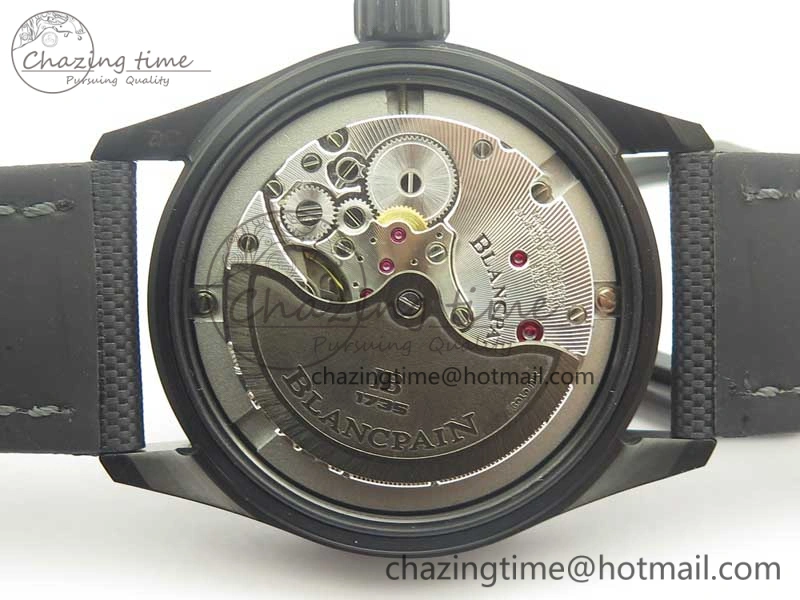 Bathyscaphe DLC ZF 11 Best Edition Black Dial on Black Sail-Canvas Strap A1315 (Free Rubber Strap)