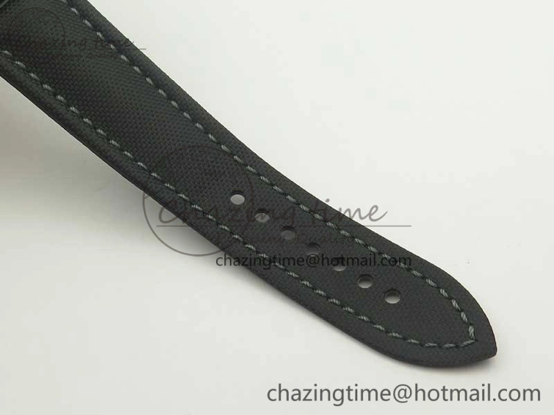 Bathyscaphe DLC ZF 11 Best Edition Black Dial on Black Sail-Canvas Strap A1315 (Free Rubber Strap)