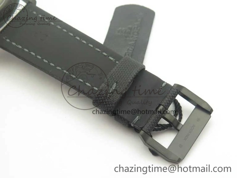 Bathyscaphe DLC ZF 11 Best Edition Black Dial on Black Sail-Canvas Strap A1315 (Free Rubber Strap)