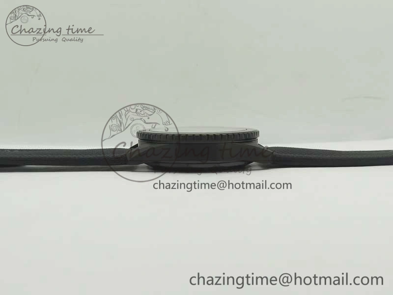 Bathyscaphe DLC ZF 11 Best Edition Black Dial on Black Sail-Canvas Strap A1315 (Free Rubber Strap)