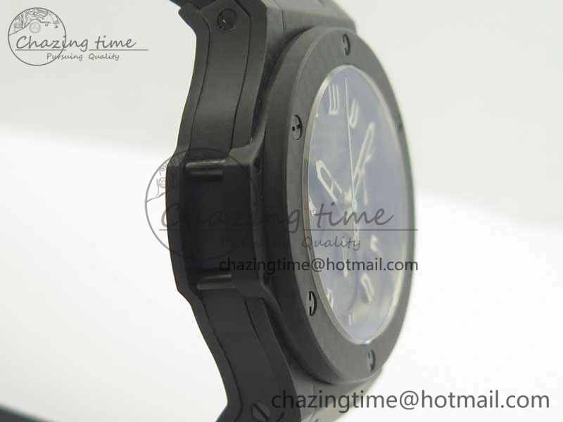 Big Bang 44mm Full Carbon Fiber 3AF CF Dial Silver Markers Hands Black Subdial on Rubber Strap HUB4100