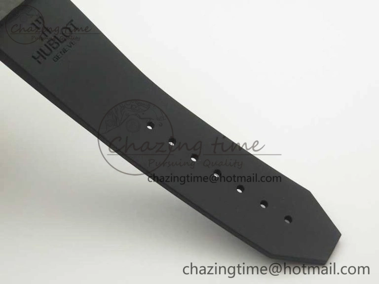 Big Bang 44mm Full Carbon Fiber 3AF CF Dial Silver Markers Hands Black Subdial on Rubber Strap HUB4100