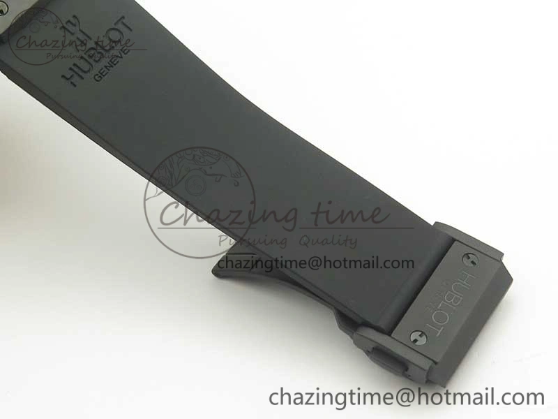 Big Bang 44mm Full Carbon Fiber 3AF CF Dial Silver Markers Hands Black Subdial on Rubber Strap HUB4100