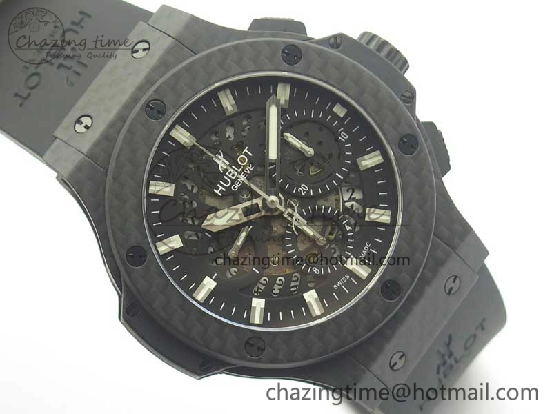 Big Bang 44mm Full Carbon Fiber 3AF Skeleton Dial on Black Rubber Strap HUB4100