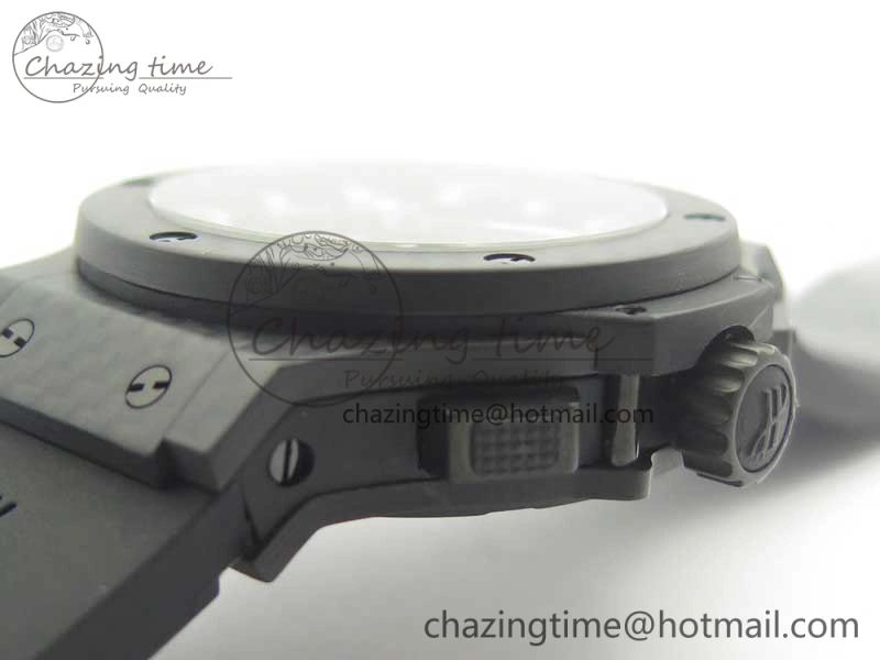 Big Bang 44mm Full Carbon Fiber 3AF Skeleton Dial on Black Rubber Strap HUB4100