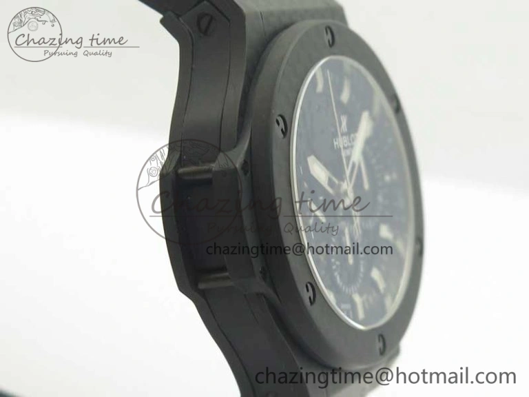 Big Bang 44mm Full Carbon Fiber 3AF Skeleton Dial on Black Rubber Strap HUB4100