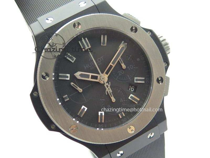 Big Bang 44mm Full Ceramic Evolution Ice Bang on Rubber Strap