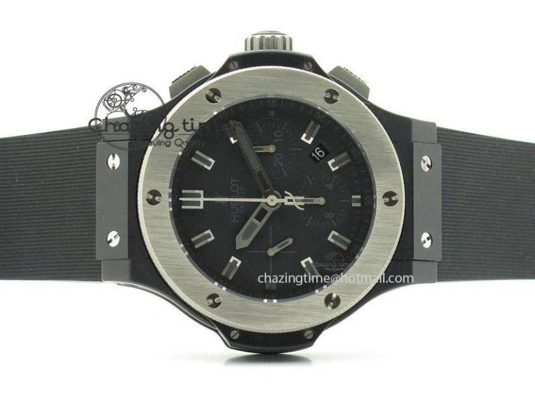 Big Bang 44mm Full Ceramic Evolution Ice Bang on Rubber Strap
