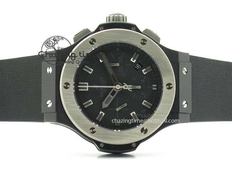 Big Bang 44mm Full Ceramic Evolution Ice Bang on Rubber Strap