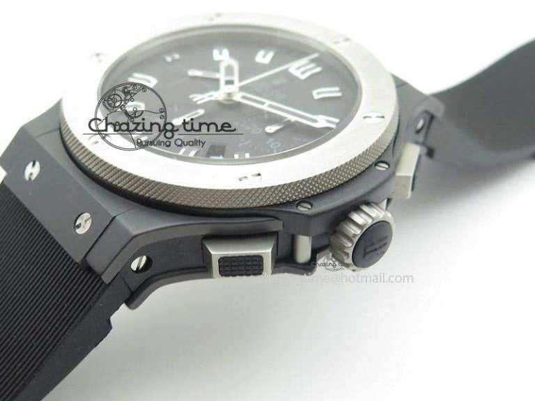 Big Bang 44mm Full Ceramic Evolution Ice Bang on Rubber Strap