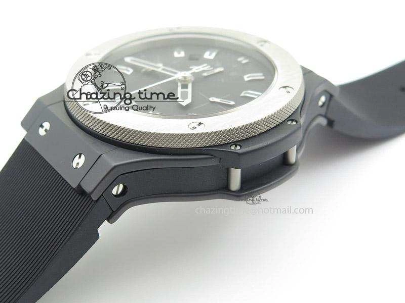 Big Bang 44mm Full Ceramic Evolution Ice Bang on Rubber Strap