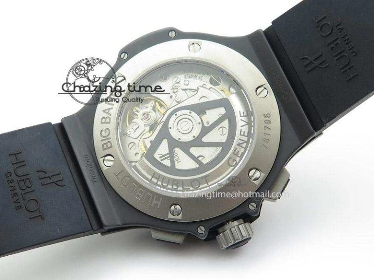 Big Bang 44mm Full Ceramic Evolution Ice Bang on Rubber Strap