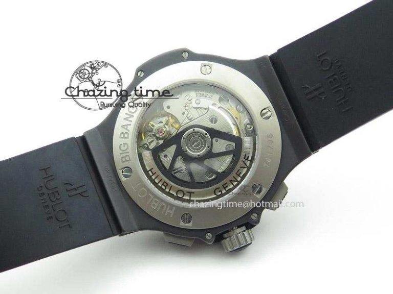 Big Bang 44mm Full Ceramic Evolution Ice Bang on Rubber Strap