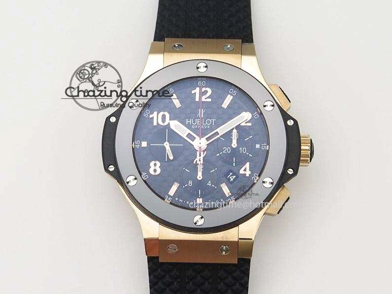 Big Bang 44mm RG Black Dial & Bezel on Black Rubber Strap