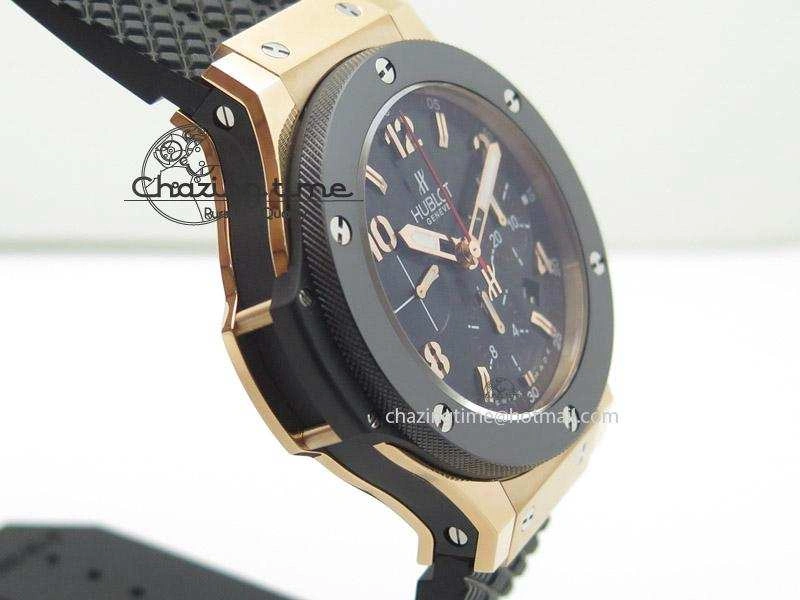 Big Bang 44mm RG Black Dial & Bezel on Black Rubber Strap