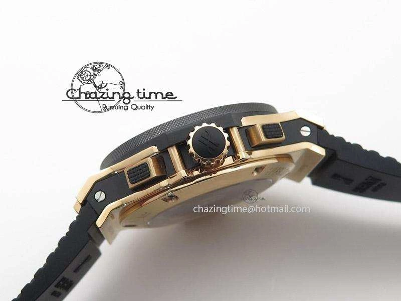 Big Bang 44mm RG Black Dial & Bezel on Black Rubber Strap