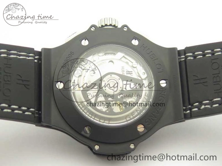 Big Bang 44mm Real Ceramic V6 1:1 Best Edition Blue Dial on Blue Gummy Strap HUB4104