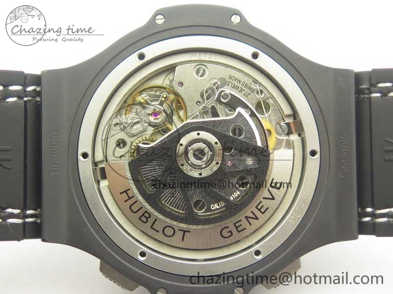 Big Bang 44mm Real Ceramic V6 1:1 Best Edition Blue Dial on Blue Gummy Strap HUB4104