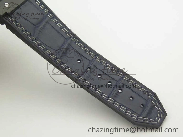 Big Bang 44mm Real Ceramic V6 1:1 Best Edition Blue Dial on Blue Gummy Strap HUB4104