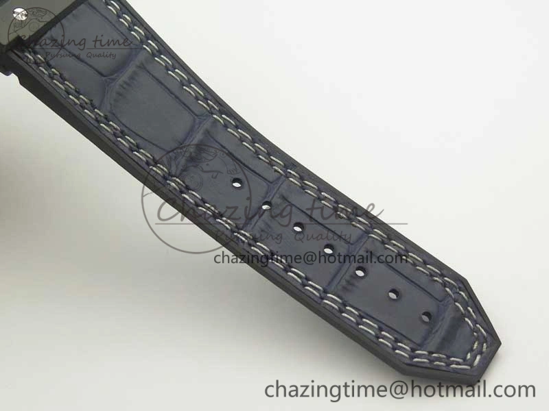 Big Bang 44mm Real Ceramic V6 1:1 Best Edition Blue Dial on Blue Gummy Strap HUB4104