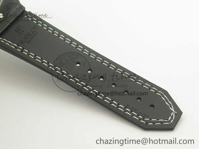 Big Bang 44mm Real Ceramic V6 1:1 Best Edition Blue Dial on Blue Gummy Strap HUB4104