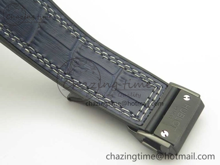 Big Bang 44mm Real Ceramic V6 1:1 Best Edition Blue Dial on Blue Gummy Strap HUB4104