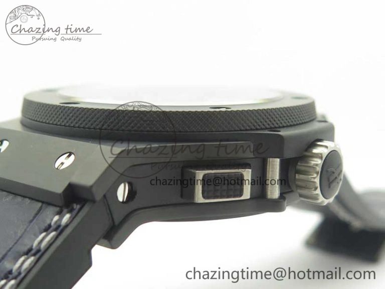 Big Bang 44mm Real Ceramic V6 1:1 Best Edition Blue Dial on Blue Gummy Strap HUB4104