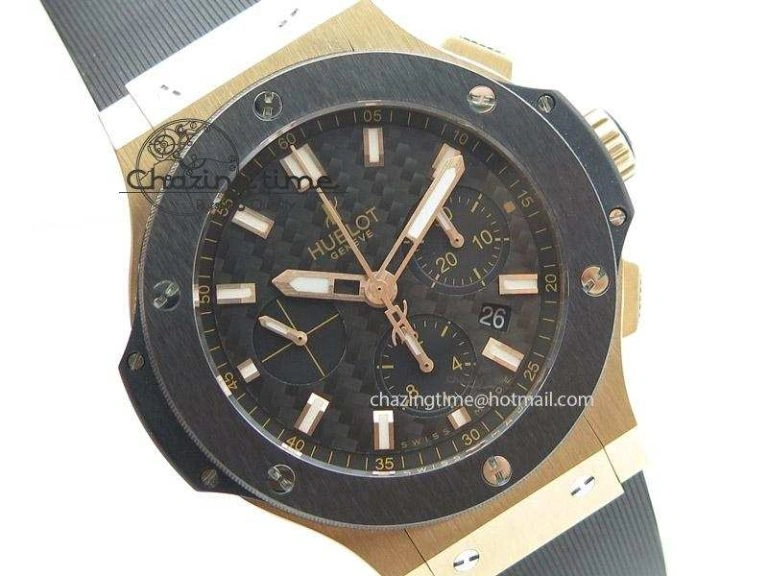 Big Bang 44mm Rose Gold Ceramic 2011 on Black Rubber Strap
