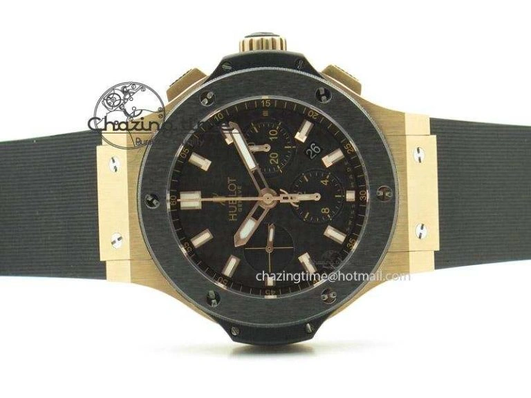 Big Bang 44mm Rose Gold Ceramic 2011 on Black Rubber Strap