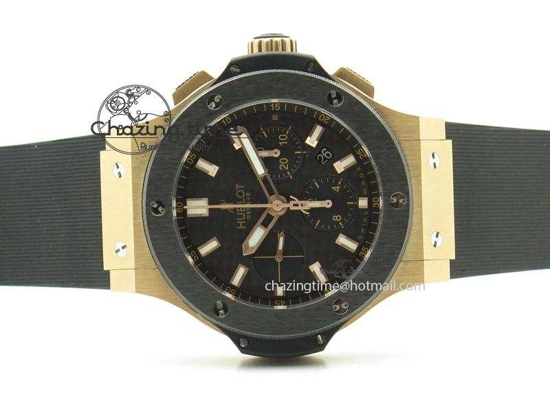 Big Bang 44mm Rose Gold Ceramic 2011 on Black Rubber Strap