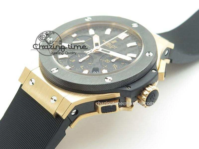 Big Bang 44mm Rose Gold Ceramic 2011 on Black Rubber Strap