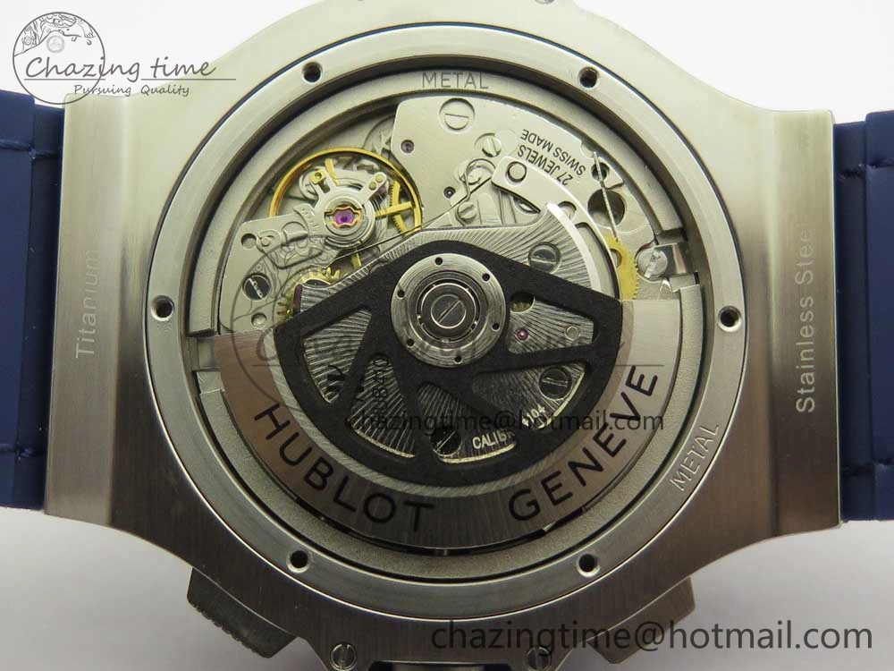 Big Bang 44mm SS V6F 1:1 Best Edition Blue Dial on Blue Gummy Strap HUB4104